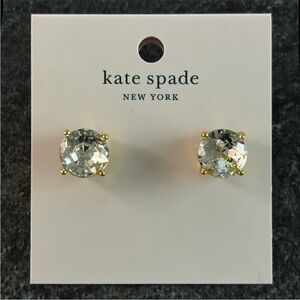 Kate Spade Crystal and Gold Stud Earrings
